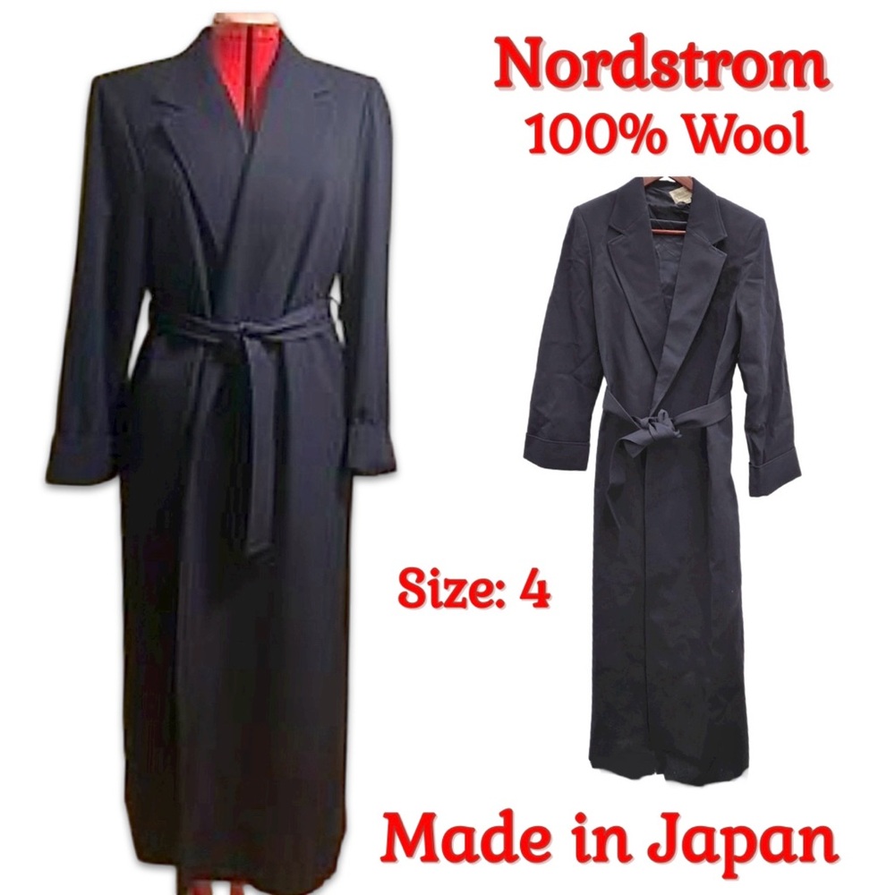 Nordstrom Women's Black Wool Coat